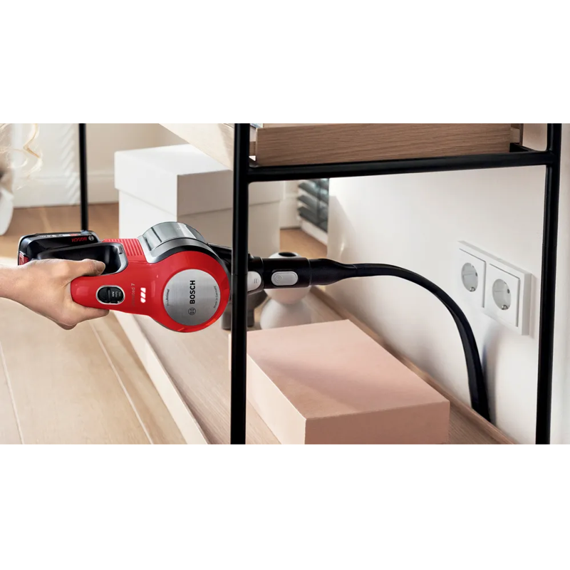 картинка Пылесос вертикальный Bosch BBS711ANM красный  картинка Пылесос вертикальный Bosch BBS711ANM красный
