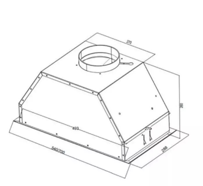 картинка Кухонная вытяжка Kuppersberg INTRO 70 BLACK 