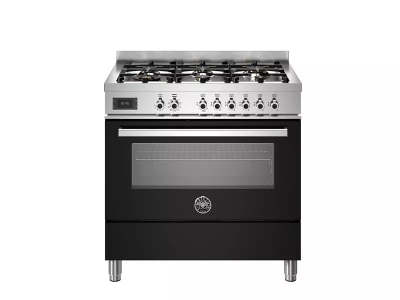 картинка Комбинированная кухонная плита Bertazzoni PRO96L1ENET чёрная  картинка Комбинированная кухонная плита Bertazzoni PRO96L1ENET чёрная