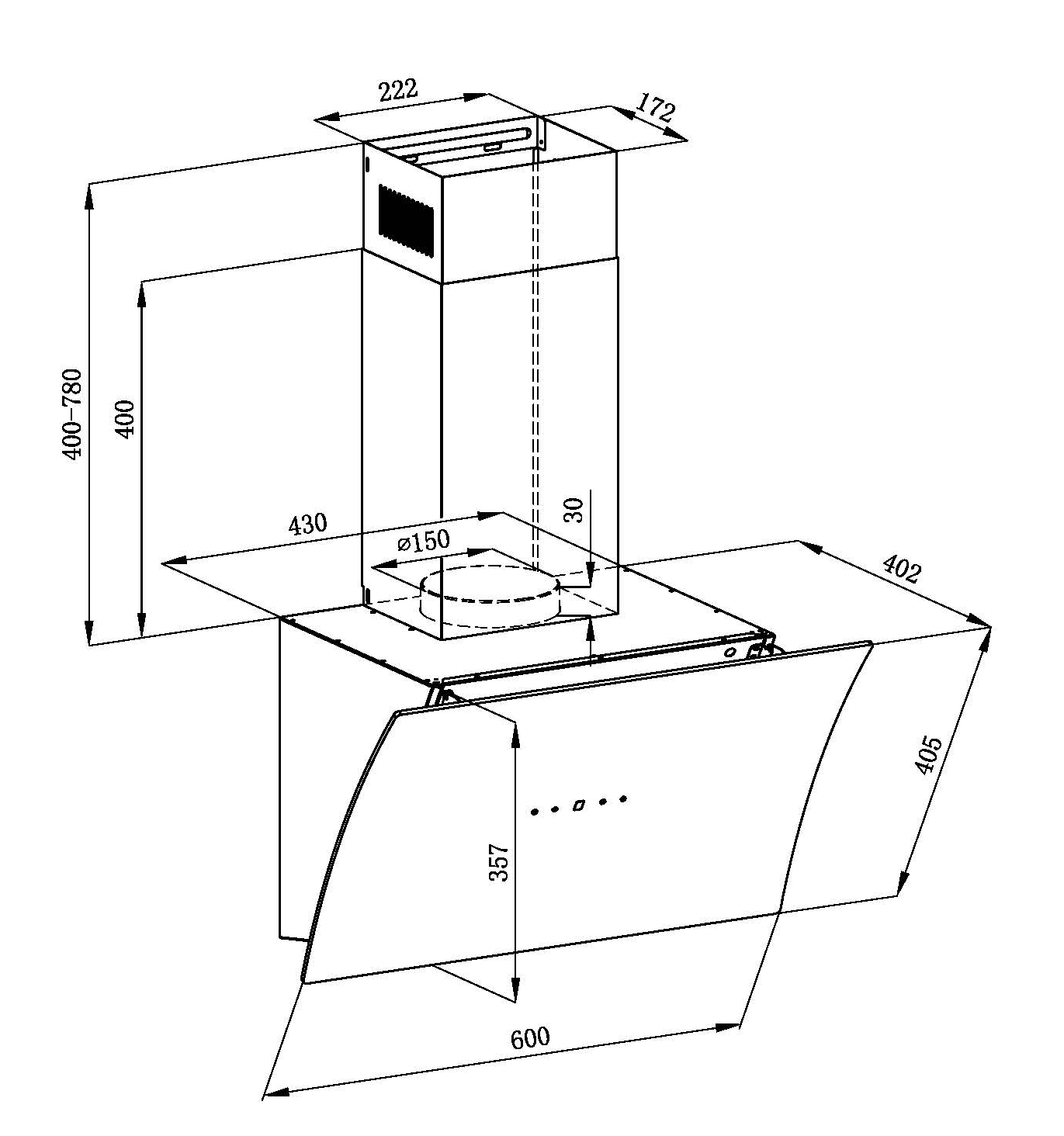 картинка Кухонная вытяжка наклонная Weissgauff Merga 60 BL Sensor  картинка Кухонная вытяжка наклонная Weissgauff Merga 60 BL Sensor