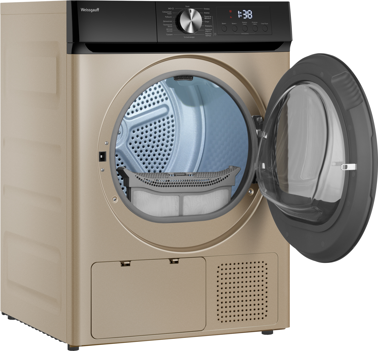 картинка Сушильная машина Weissgauff WD 6010 Heat Pump Champagne 