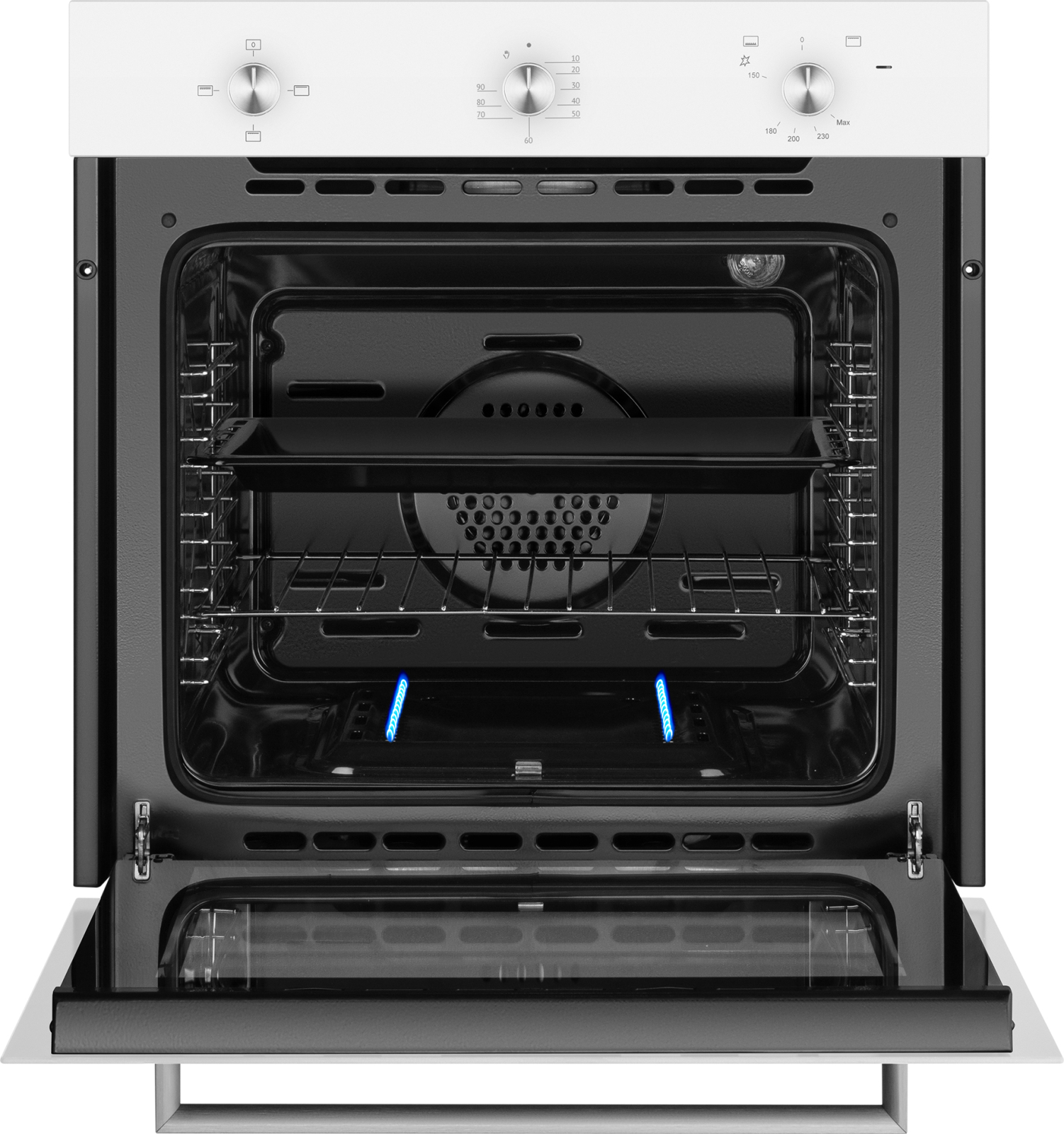 картинка Газовый духовой шкаф Weissgauff WGO 702 WHITE GLASS 