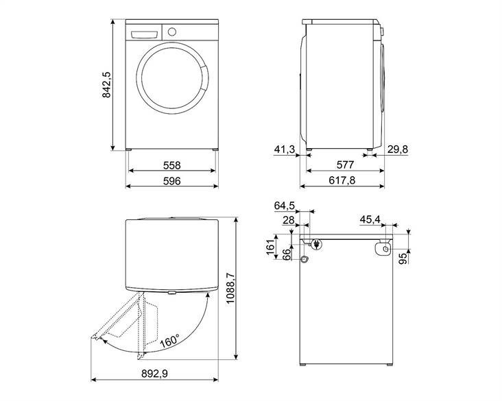 картинка Стиральная машина с паром Smeg WM3T04RU4 