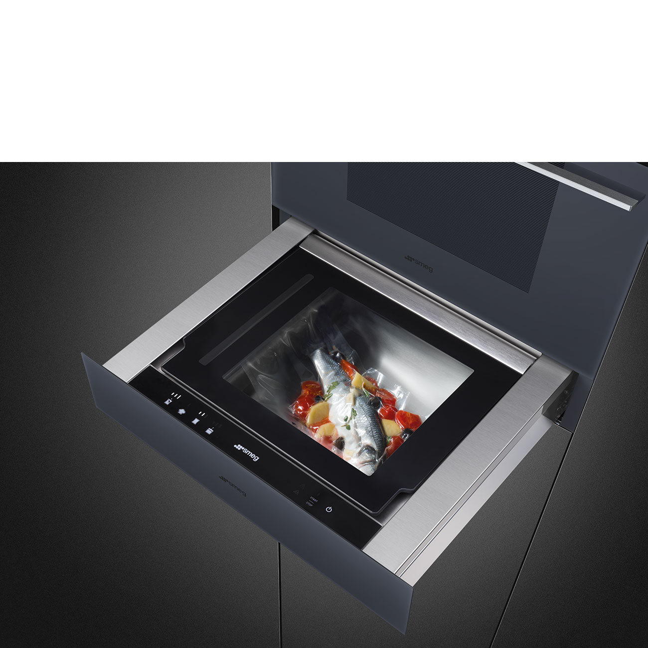 картинка Ящик для вакуумирования Smeg CPV115G Neptune Grey   картинка Ящик для вакуумирования Smeg CPV115G Neptune Grey