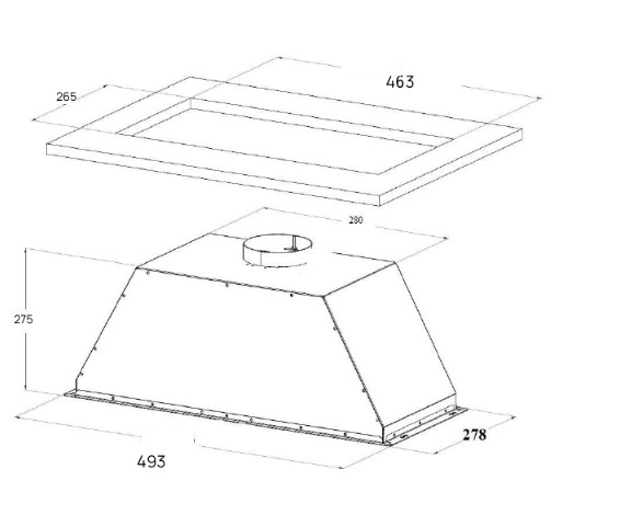 картинка Кухонная вытяжка Vard VFG663PK чёрный 