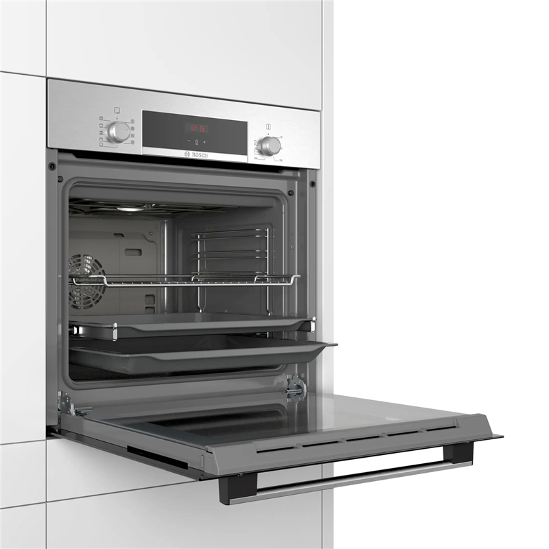 картинка Электрический духовой шкаф Bosch HBF534ES0Q нержавеющая сталь  картинка Электрический духовой шкаф Bosch HBF534ES0Q нержавеющая сталь