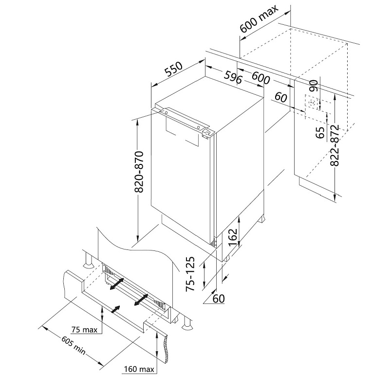 картинка Встраиваемый холодильник Korting KSI 8159 