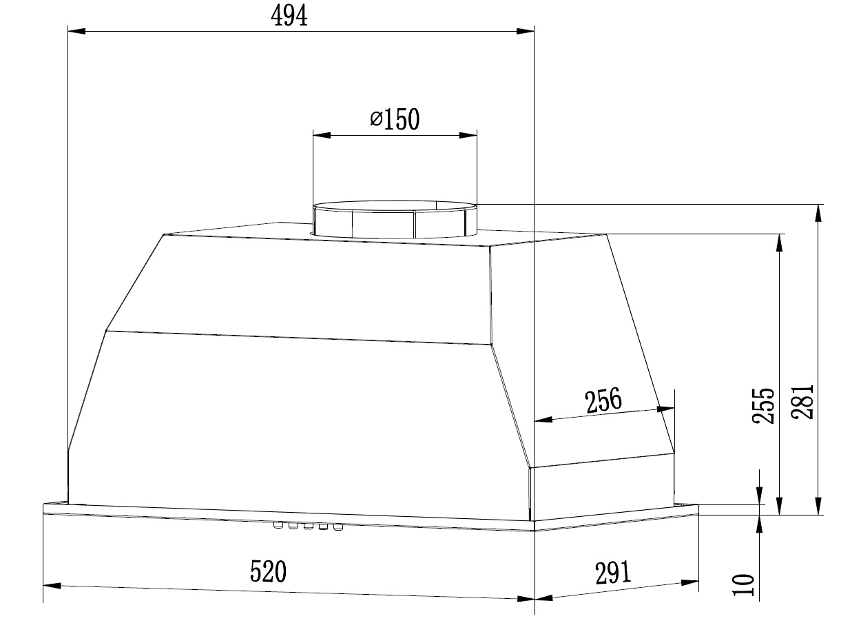 картинка Кухонная вытяжка Weissgauff BOX 1200 WH 