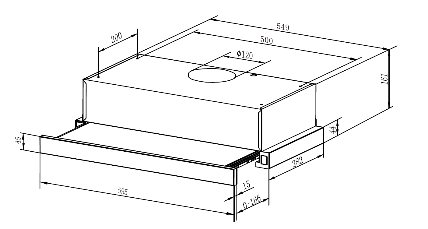 картинка Кухонная вытяжка Weissgauff TEL 06 2M IX 