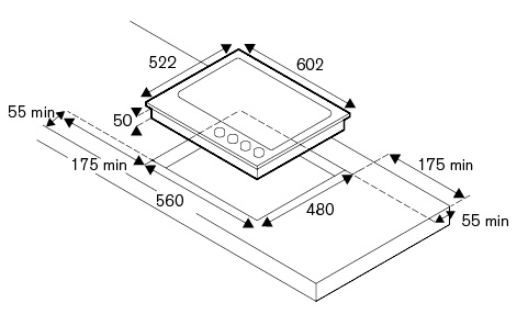 картинка Газовая варочная панель Bertazzoni P604LMODX нержавеющая сталь 