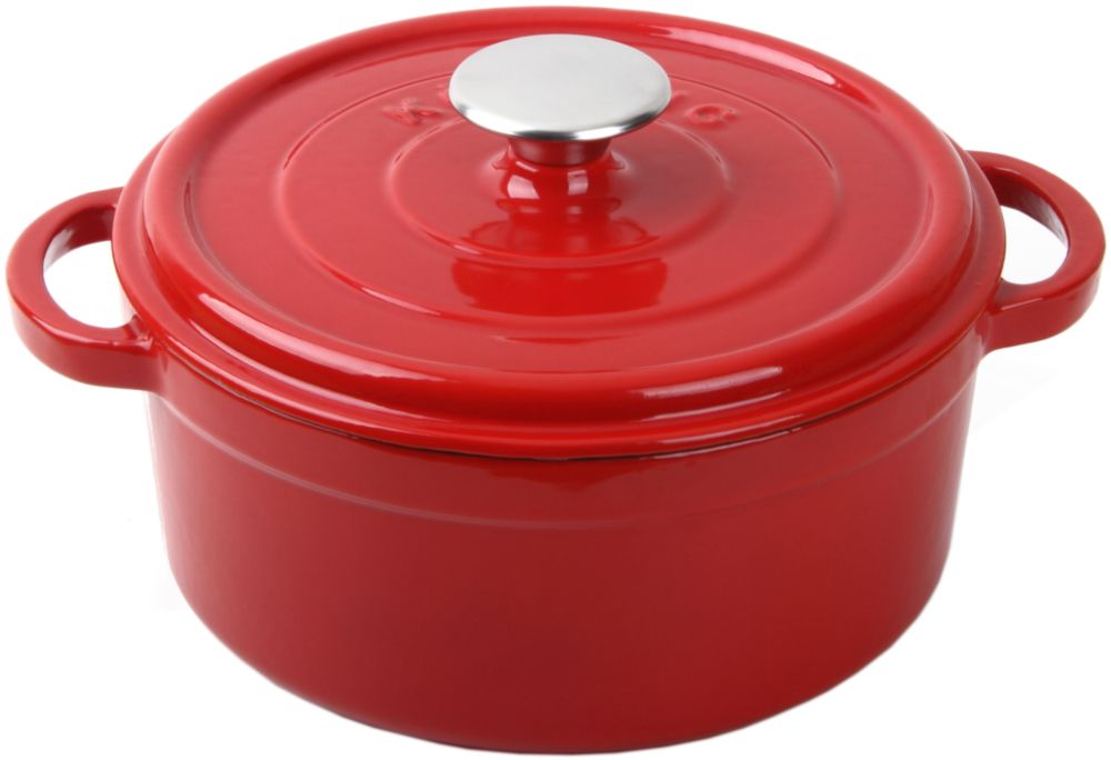 картинка Чугунная кастрюля с крышкой Korting K1224R 