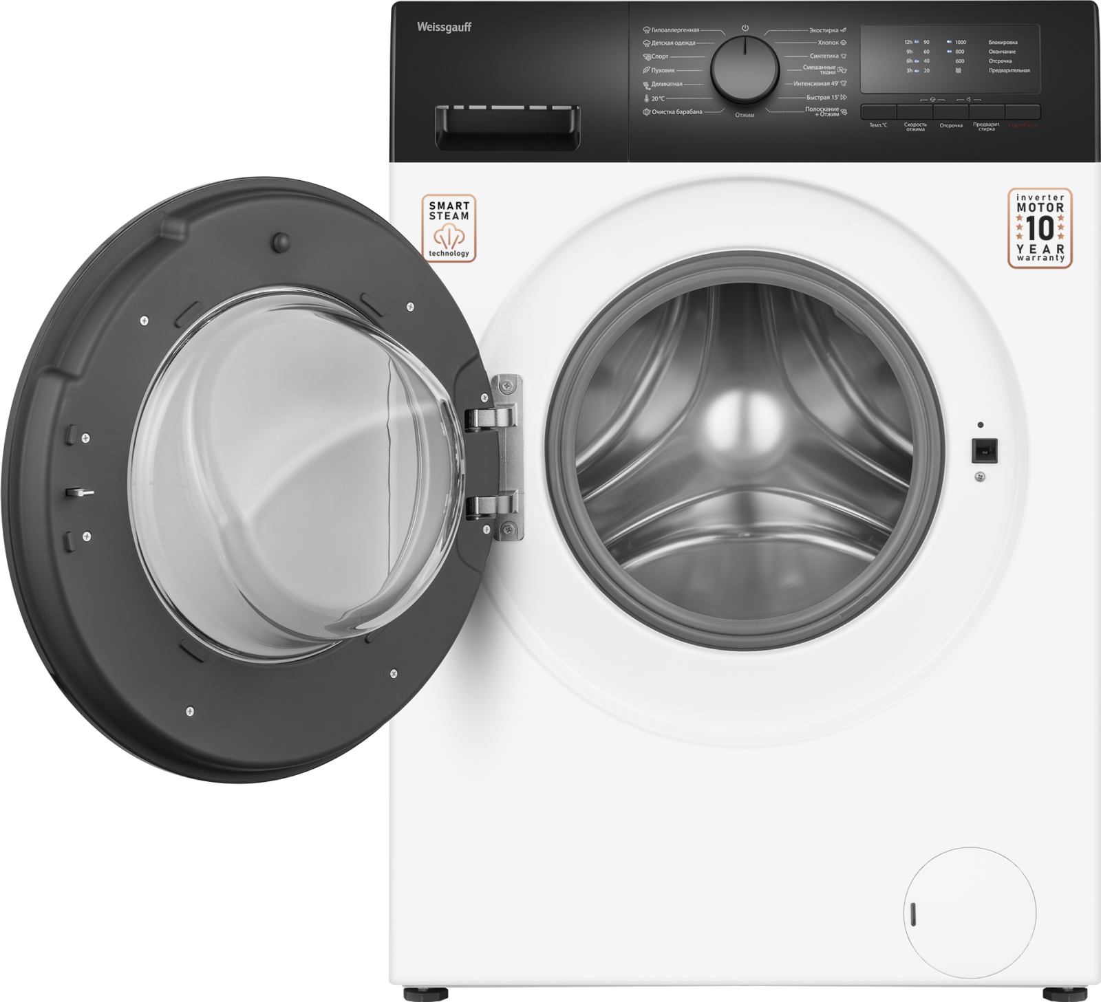 картинка Стиральная машина с паром Weissgauff WM 40106 Inverter Steam 