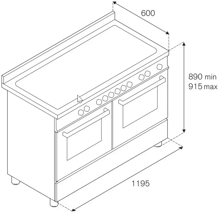 картинка Электрическая кухонная плита Bertazzoni HER125I2EAVT 