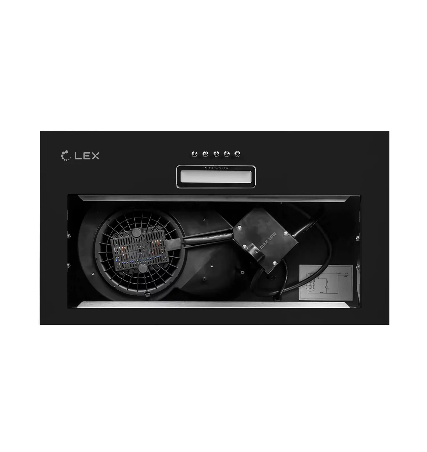 картинка Кухонная вытяжка Lex GS BLOC LIGHT 600 BLACK 
