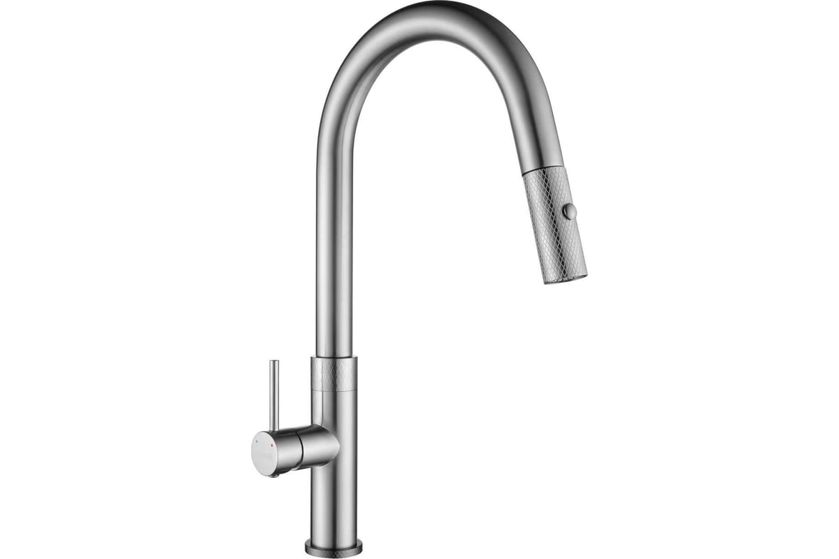 картинка Смеситель с выдвижной лейкой LONGRAN TECHNO STEEL LM2183 SТ  картинка Смеситель с выдвижной лейкой LONGRAN TECHNO STEEL LM2183 SТ