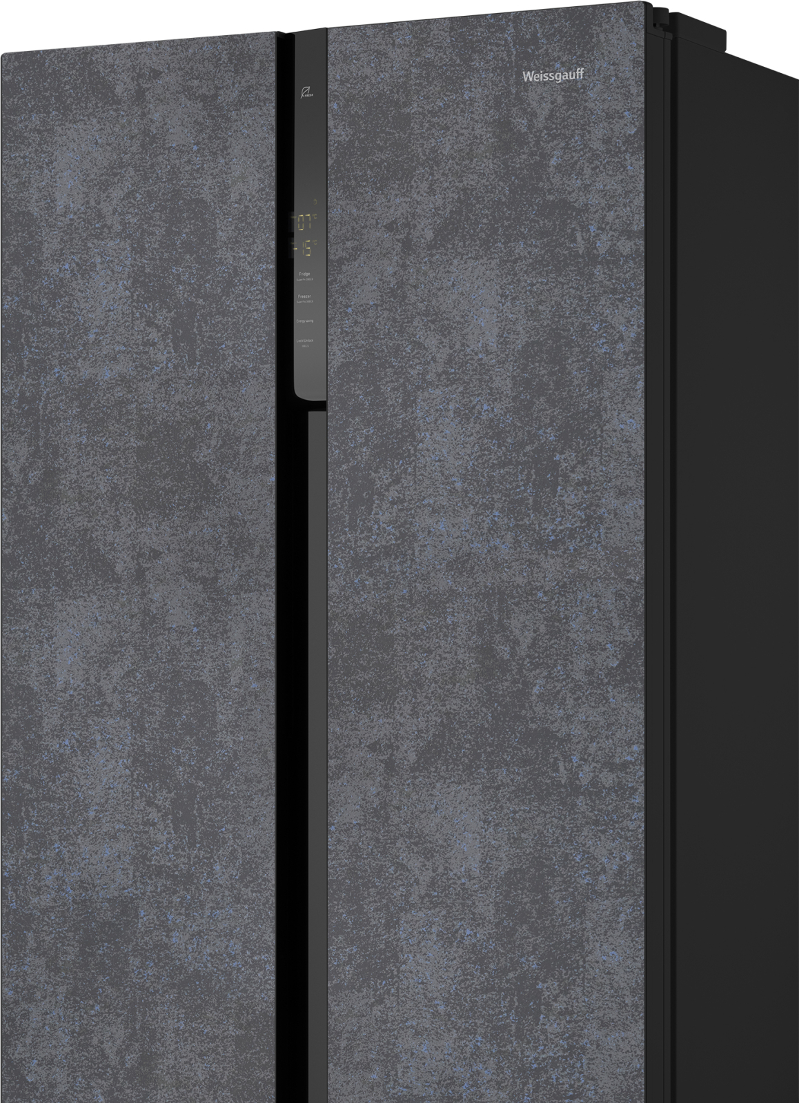 картинка Отдельностоящий холодильник Weissgauff WSBS 500 Inverter NoFrost Rock Glass 