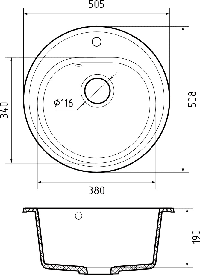 картинка Мойка для кухни Granfest GR-R510  картинка Мойка для кухни Granfest GR-R510