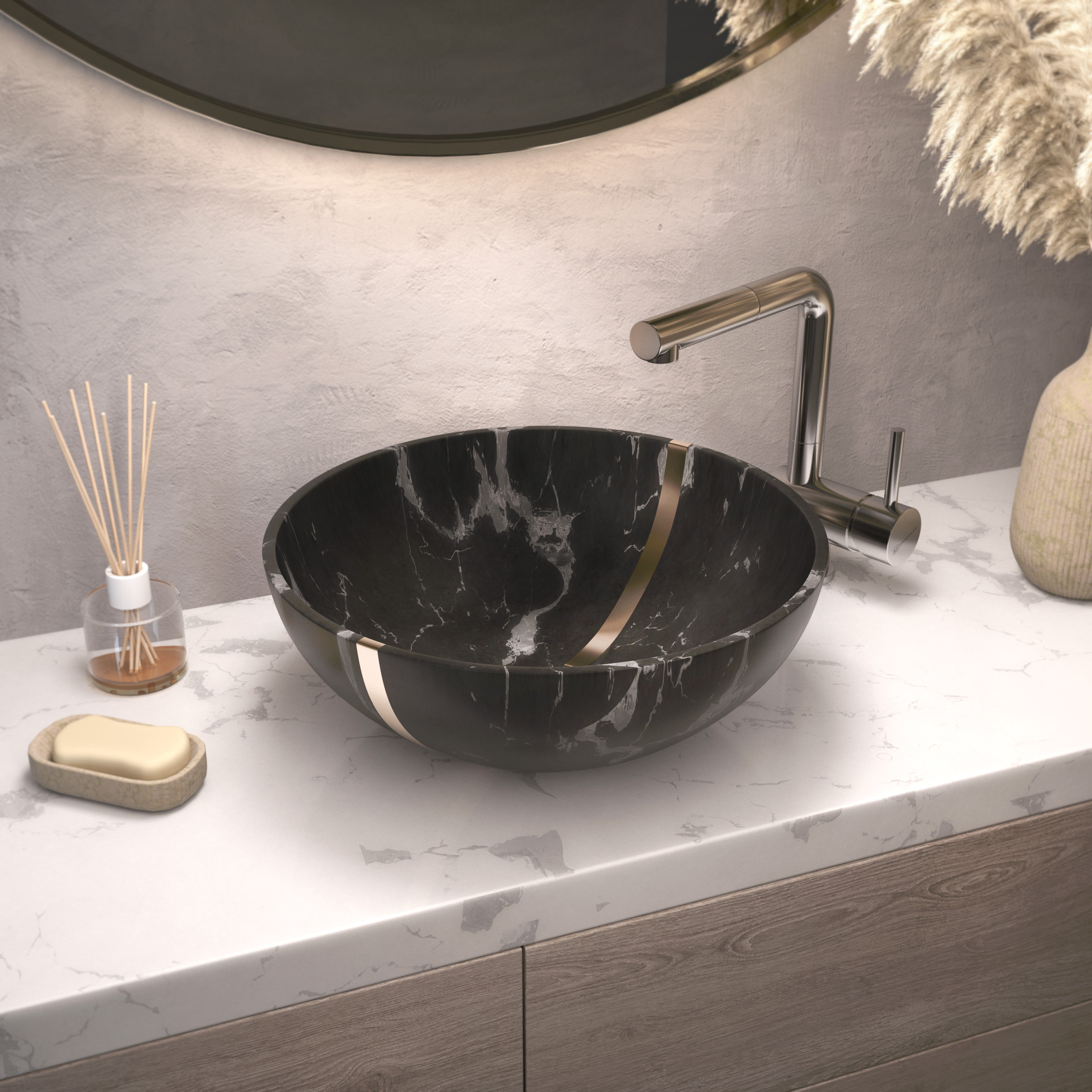 картинка Раковина Omoikiri Hitomi Marble  картинка Раковина Omoikiri Hitomi Marble