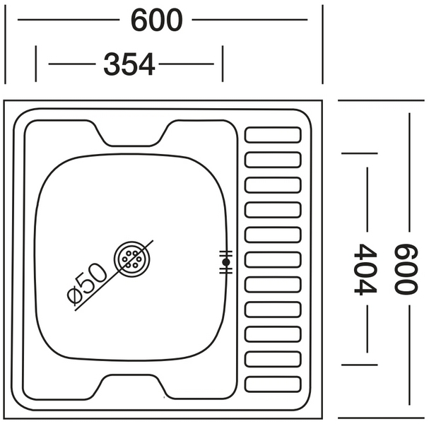 картинка Мойка для кухни Владикс V-403L  картинка Мойка для кухни Владикс V-403L