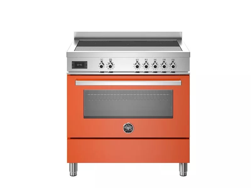 картинка Комбинированная кухонная плита Bertazzoni PRO95I1EART оранжевая  картинка Комбинированная кухонная плита Bertazzoni PRO95I1EART оранжевая