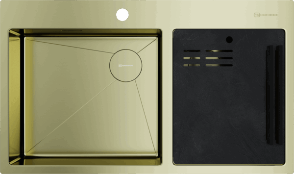 картинка Мойка для кухни Omoikiri Akisame 86-2 Side-LG 