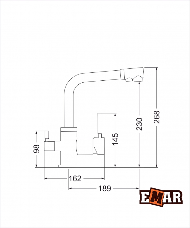 картинка Смеситель Emar ЕС - 3003 
