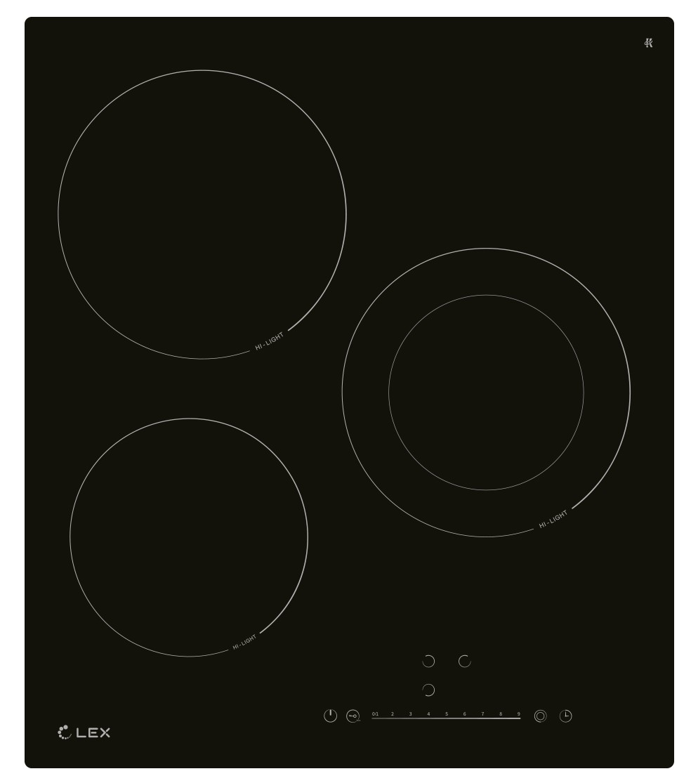 картинка Варочная панель Lex EVH 431A BL 