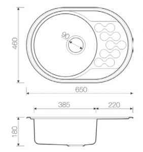 картинка Мойка Omoikiri KASUMIGAURA-65-IN  картинка Мойка Omoikiri KASUMIGAURA-65-IN