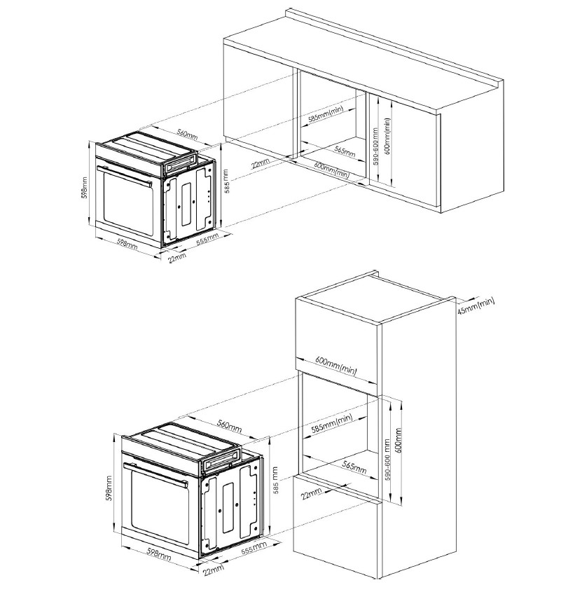 картинка Электрический духовой шкаф Vard VON564X черный 