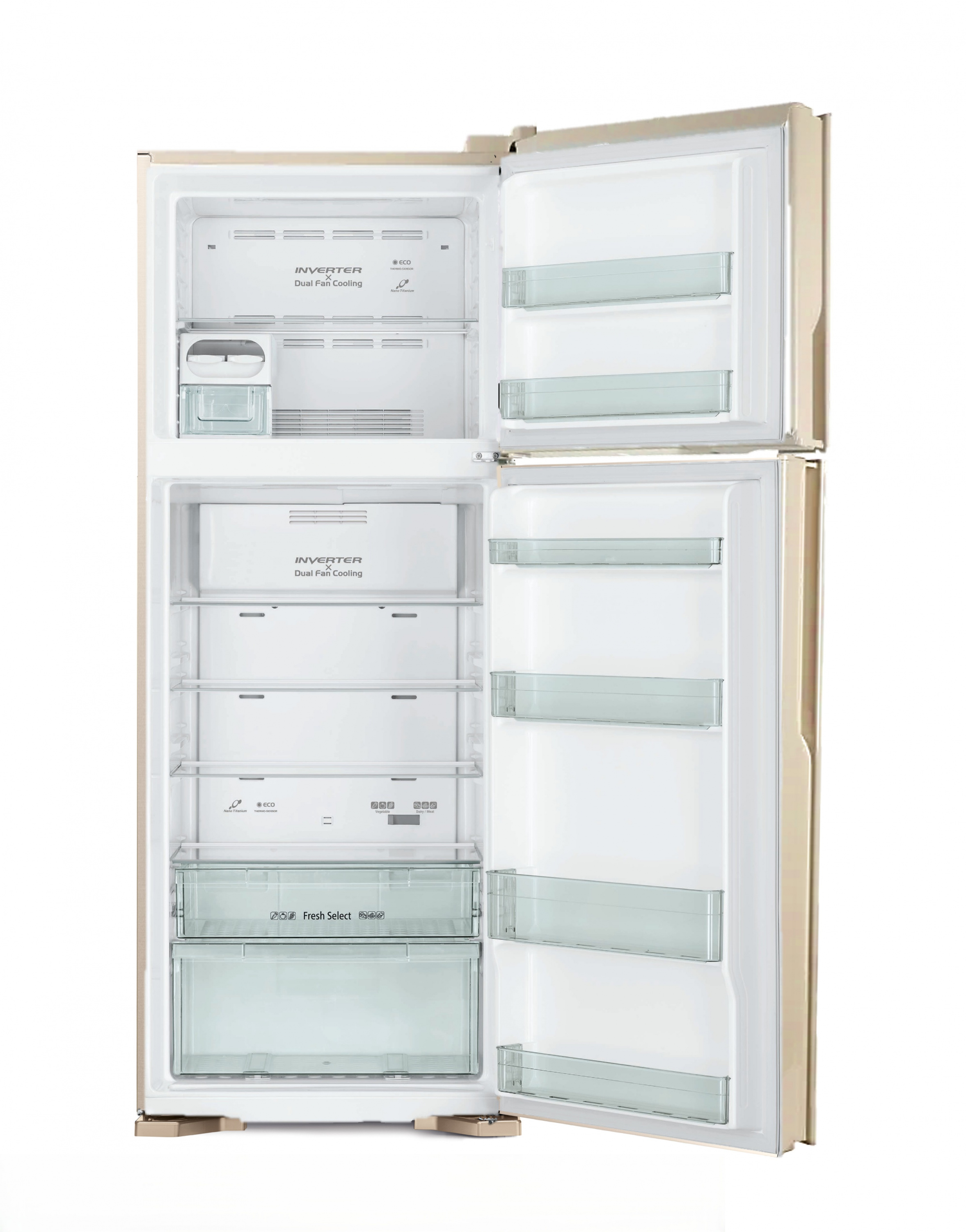 картинка Отдельностоящий холодильник Hitachi HRTN7489DFBEGCS бежевый  картинка Отдельностоящий холодильник Hitachi HRTN7489DFBEGCS бежевый