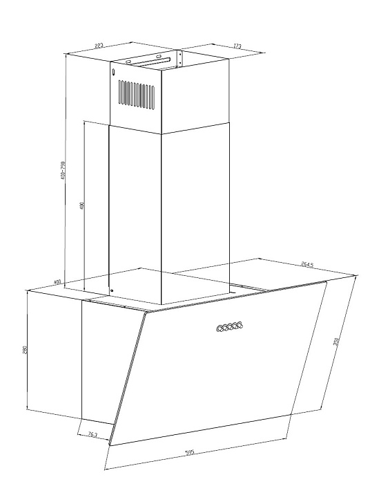 картинка Кухонная вытяжка Evelux Framtida 60 BG 