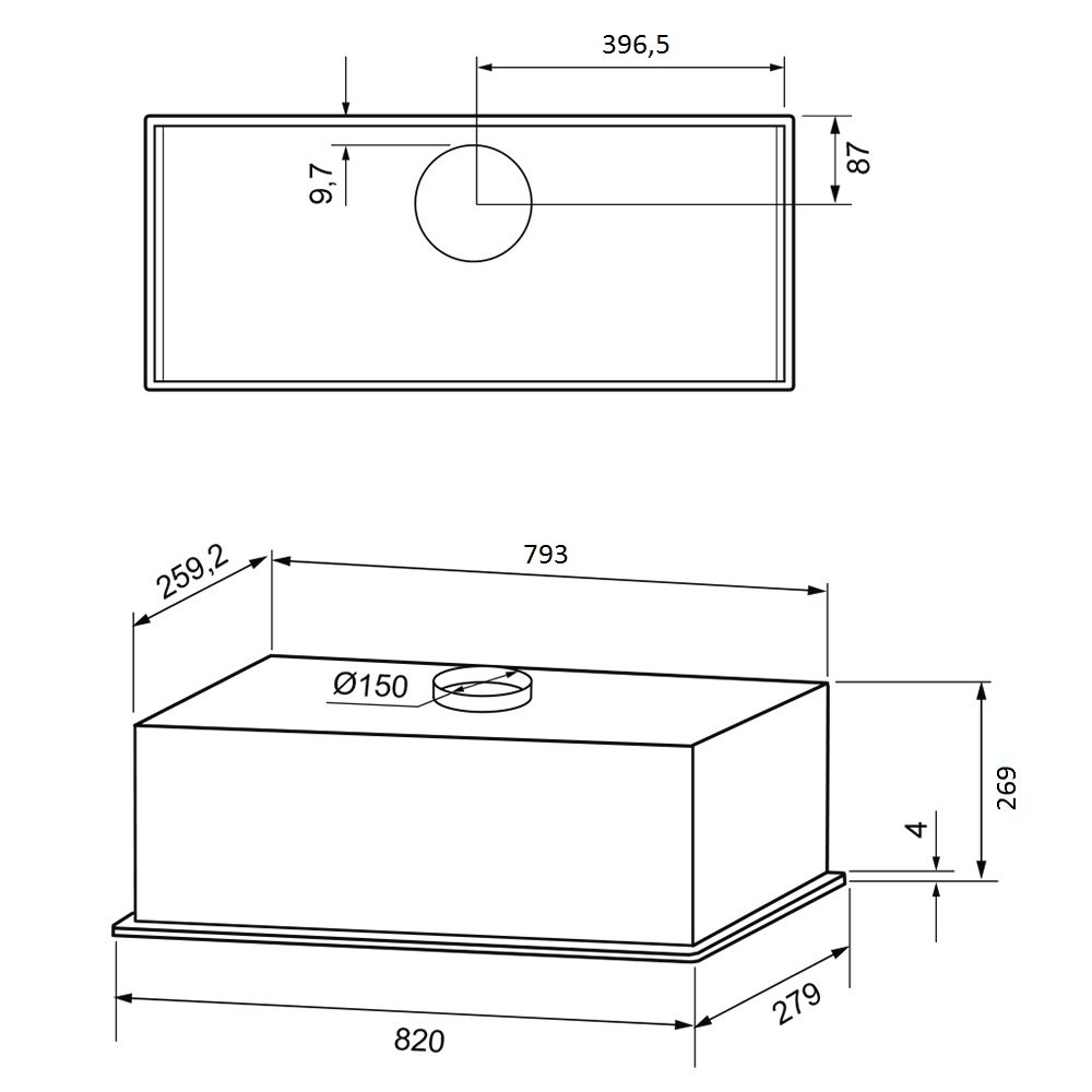картинка Кухонная вытяжка Krona ASPEN 900 BLACK SGC 