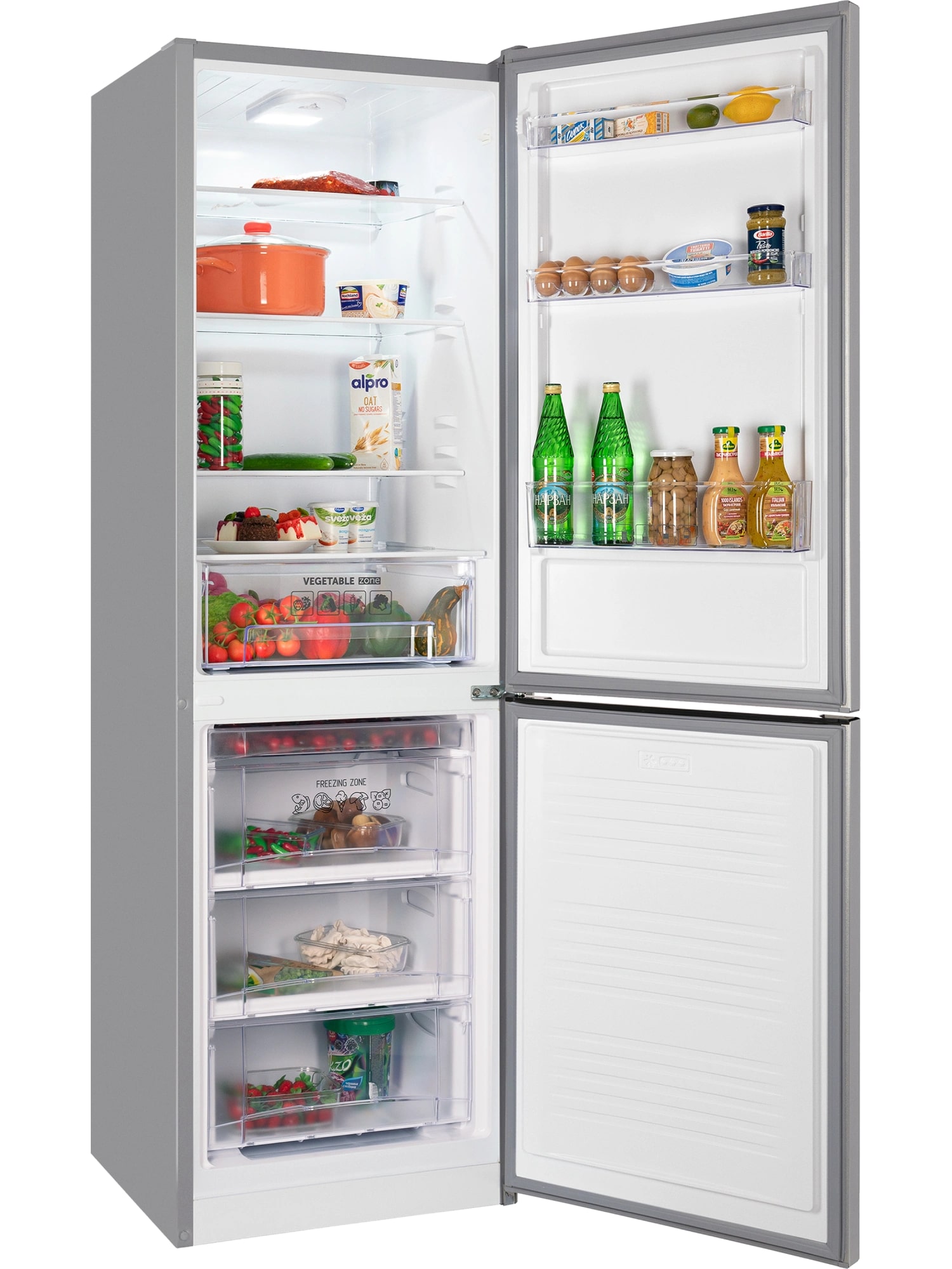 картинка Отдельностоящий холодильник Nord NRB 162NF S серебро 