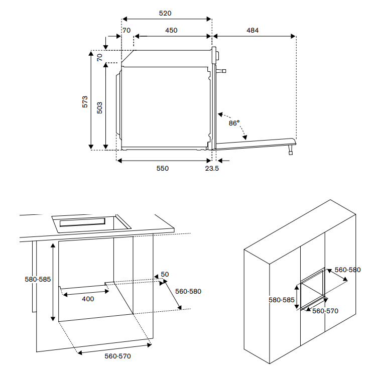 картинка Электрический духовой шкаф Bertazzoni F6011PROELX нержавеющая сталь 