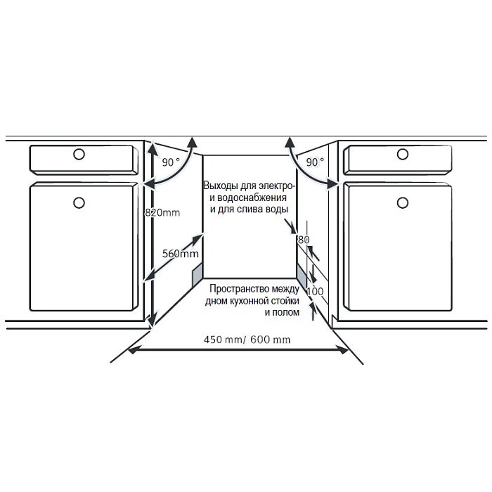 картинка Посудомоечная машина Evelux BD 4504 