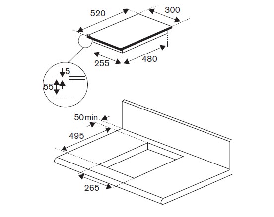 картинка Индукционная варочная панель Bertazzoni P302I23NV 