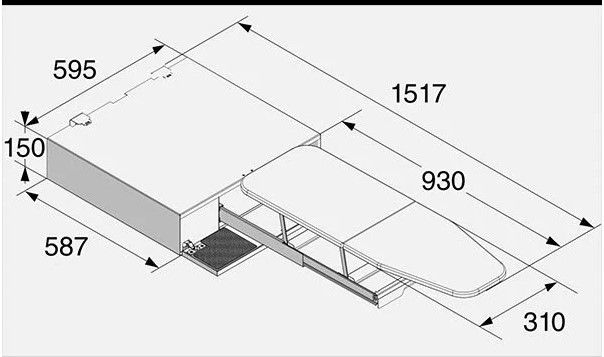 картинка Выдвижная гладильная доска ASKO HI1153W  картинка Выдвижная гладильная доска ASKO HI1153W