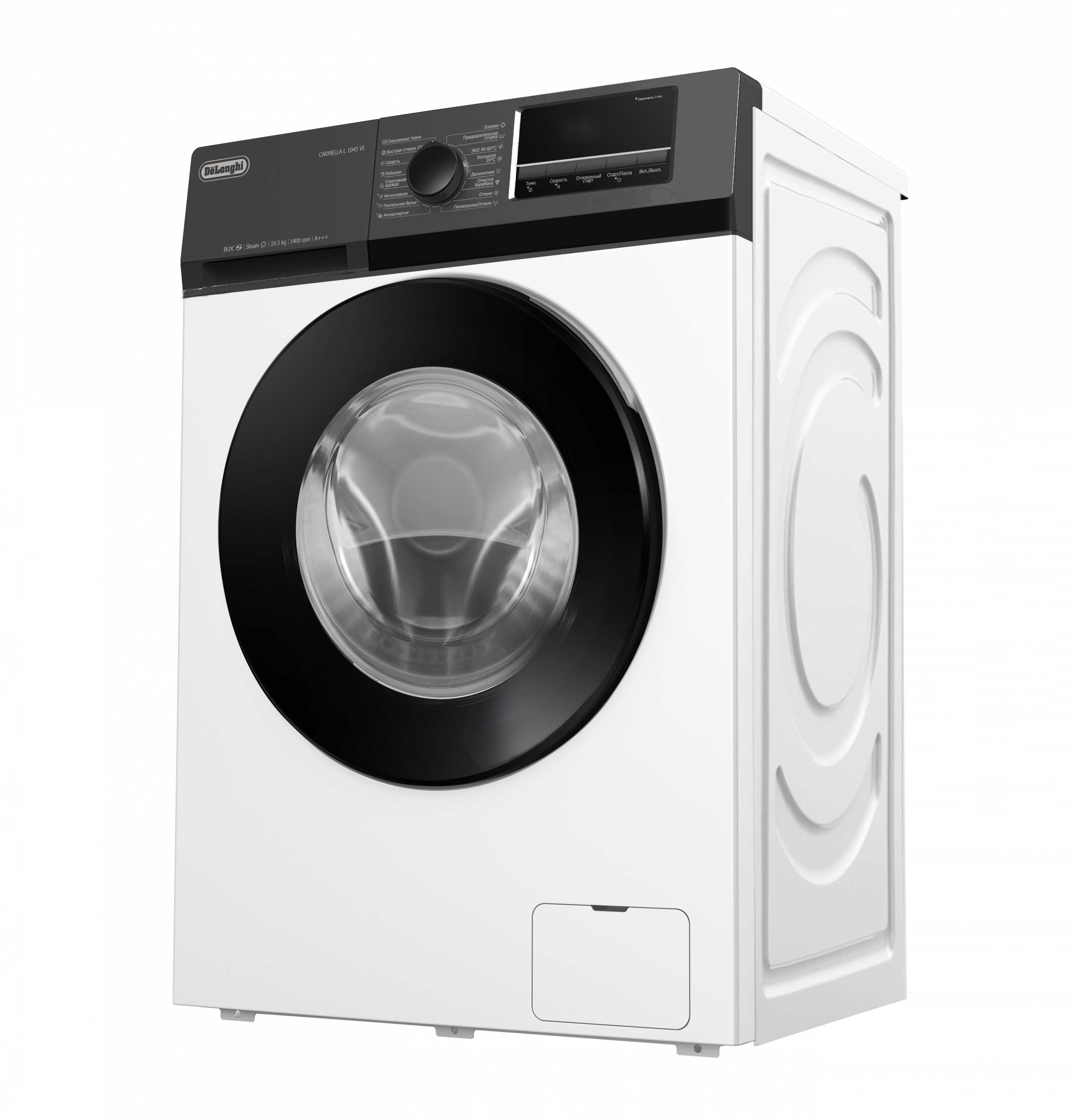 картинка Стиральная машина с паром Delonghi CARMELLA L 1045 VI  картинка Стиральная машина с паром Delonghi CARMELLA L 1045 VI