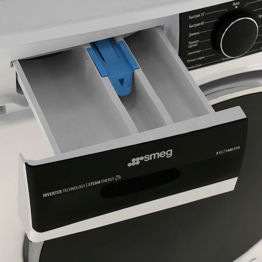 картинка Стиральная машина с паром Smeg WM3T84RU4  картинка Стиральная машина с паром Smeg WM3T84RU4