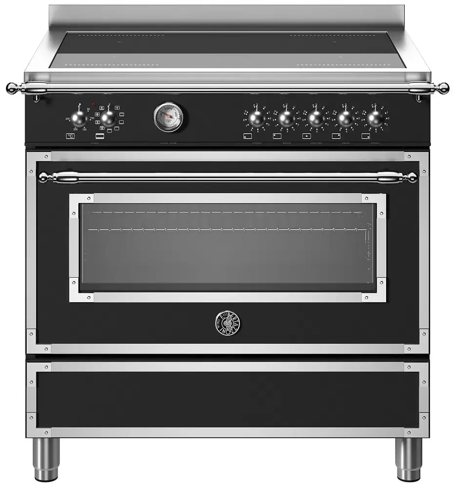 картинка Комбинированная кухонная плита Bertazzoni HER95I1ENET чёрный  картинка Комбинированная кухонная плита Bertazzoni HER95I1ENET чёрный