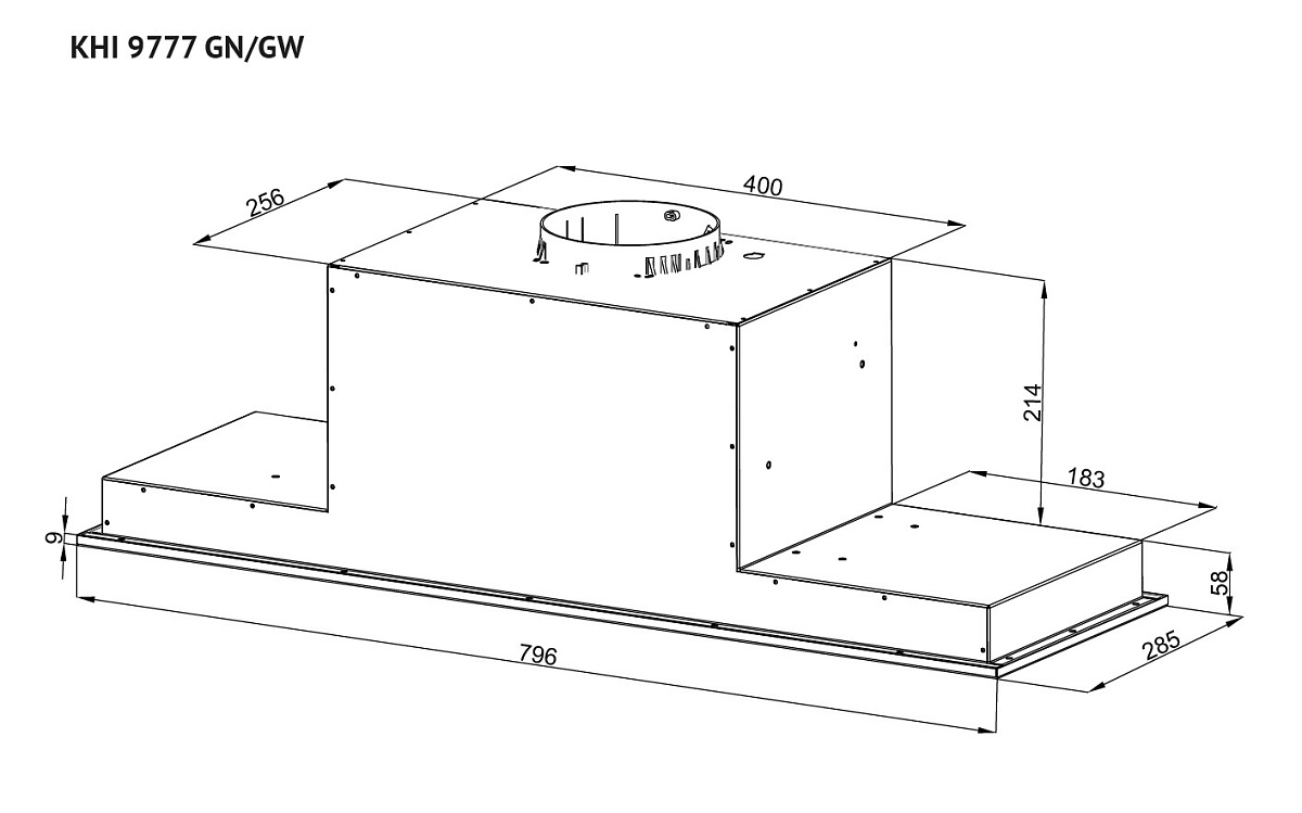 картинка Кухонная вытяжка Korting KHI 9777 GW 