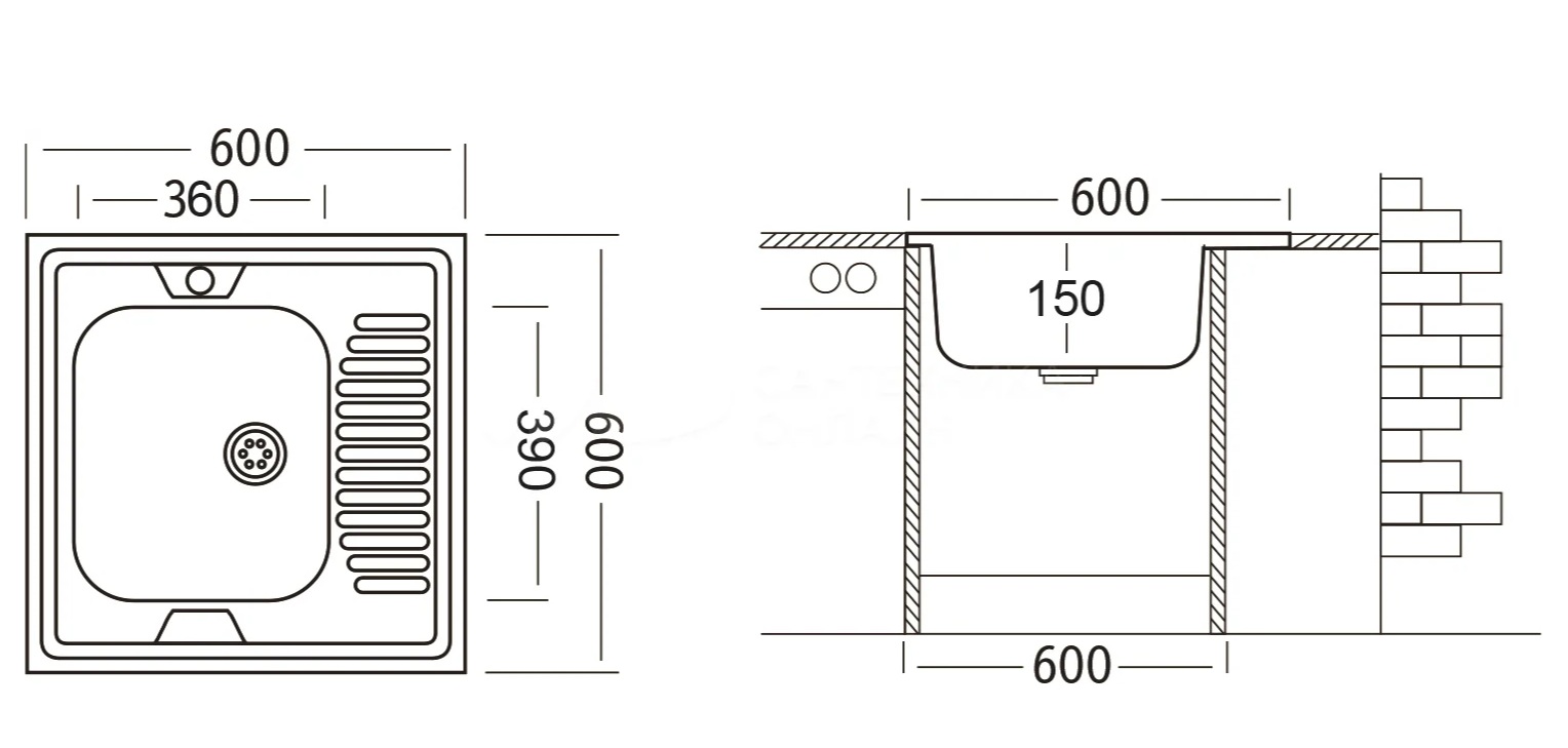 картинка Мойка Ukinox STD600.600 ---5C 0LS  картинка Мойка Ukinox STD600.600 ---5C 0LS