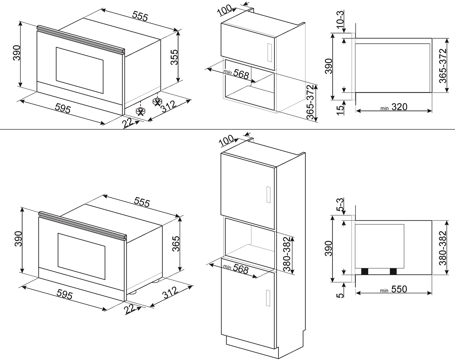 картинка Микроволновая печь Smeg MP122B3  картинка Микроволновая печь Smeg MP122B3