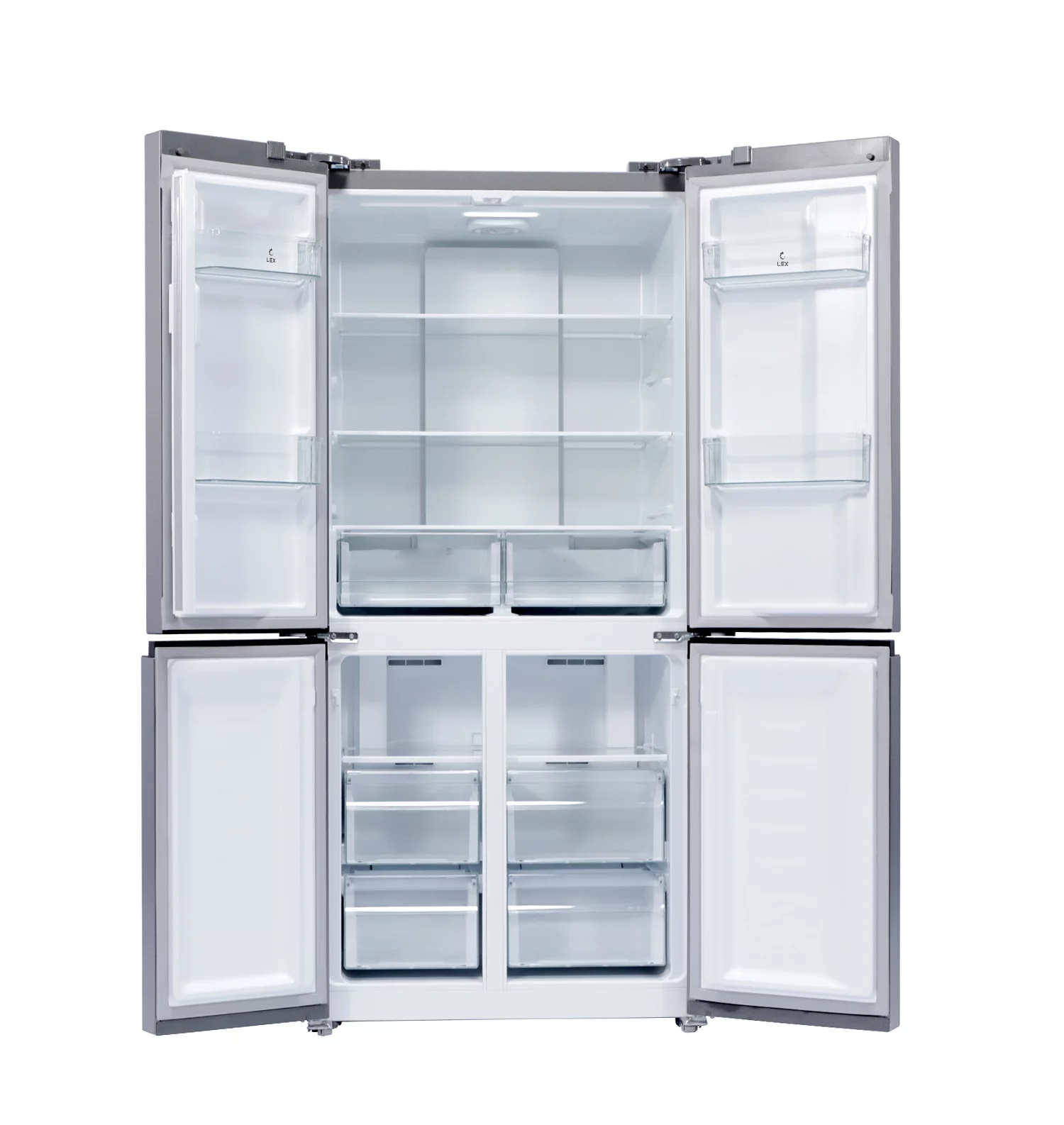 картинка Отдельностоящий холодильник Lex LCD450SSGID Звездно серый/стекло 