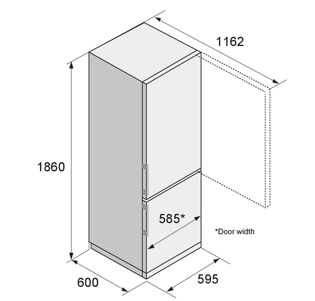 картинка Полувстраиваемый холодильник Asko RFC586KNBS1 