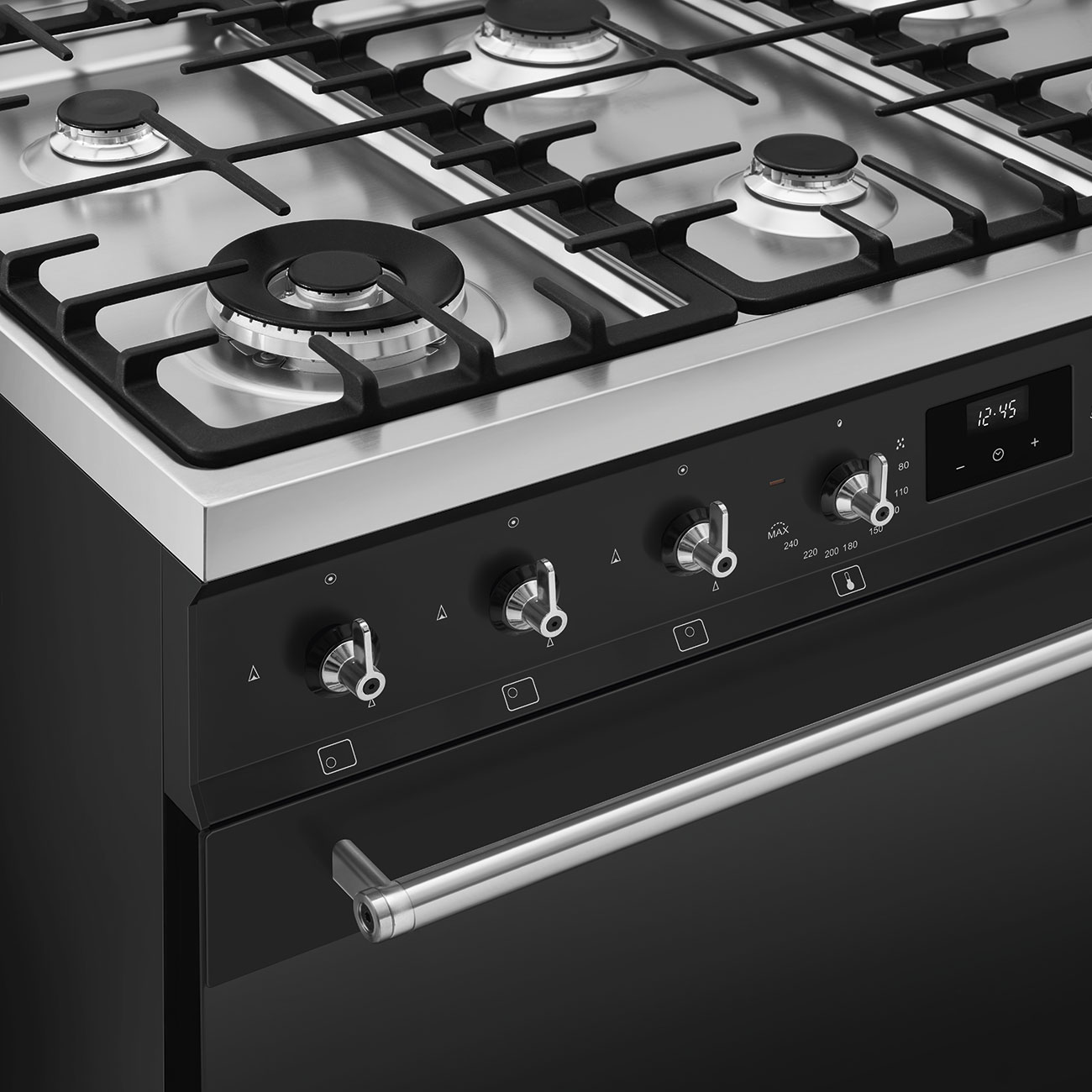 картинка Комбинированная кухонная плита Smeg C9GMMB2  картинка Комбинированная кухонная плита Smeg C9GMMB2