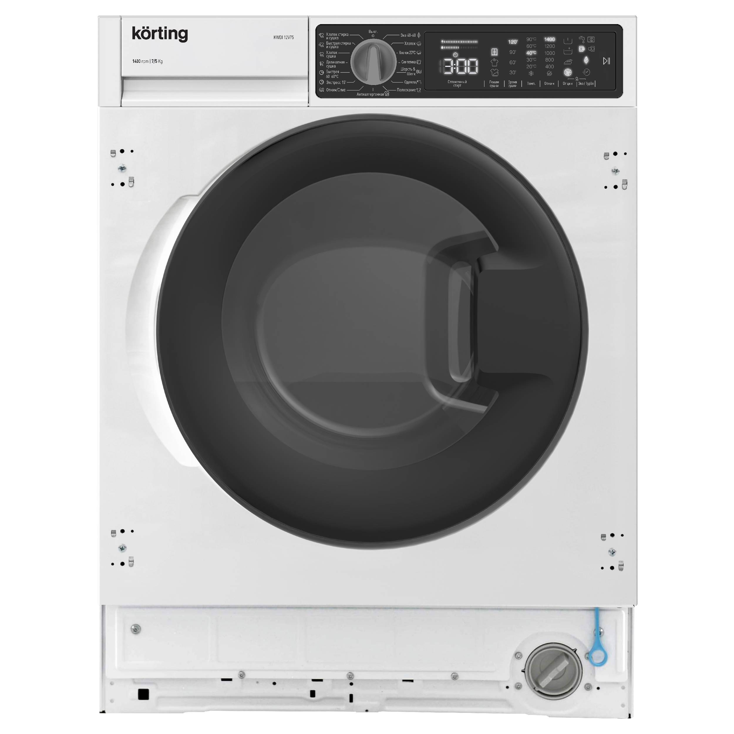 картинка Стиральная машина встраиваемая с сушкой Korting KWDI 12V75 