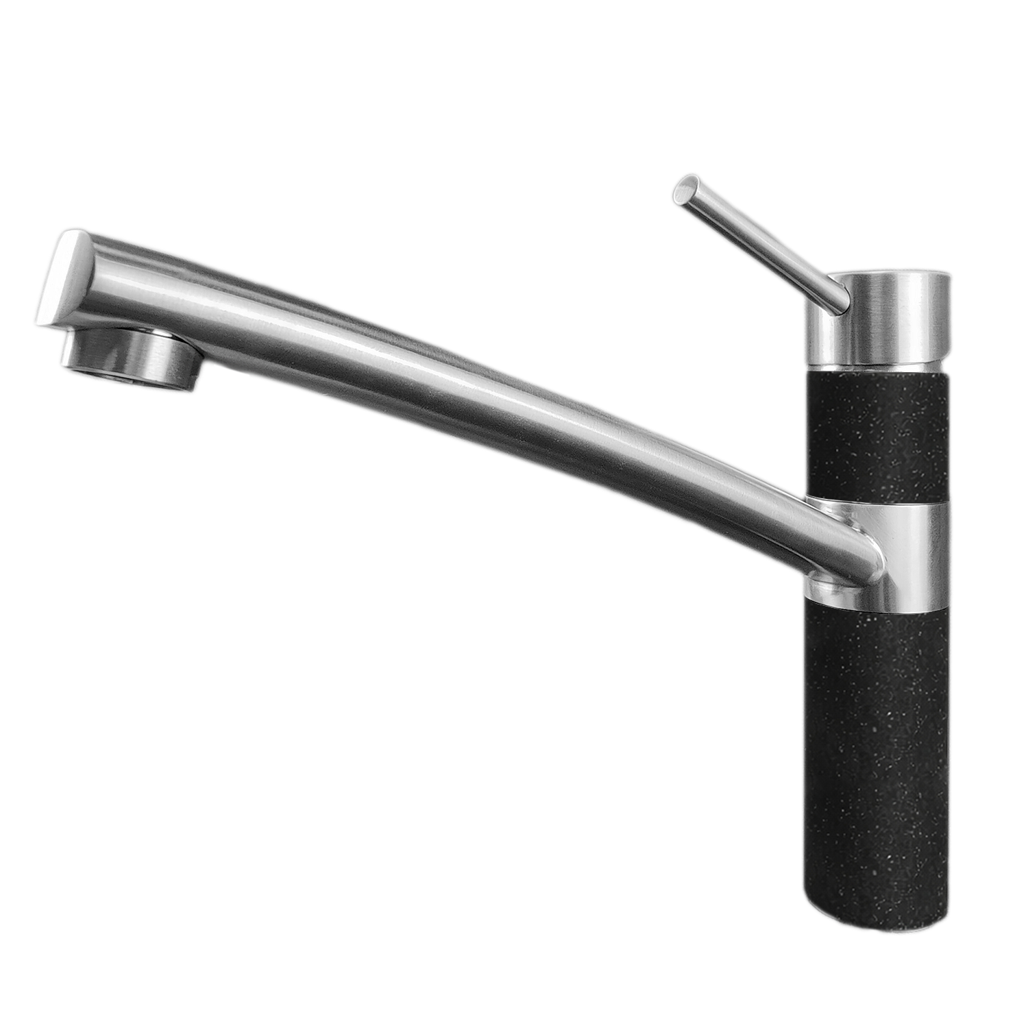 картинка Смеситель Gerdamix RIDO вытяжной излив графит 