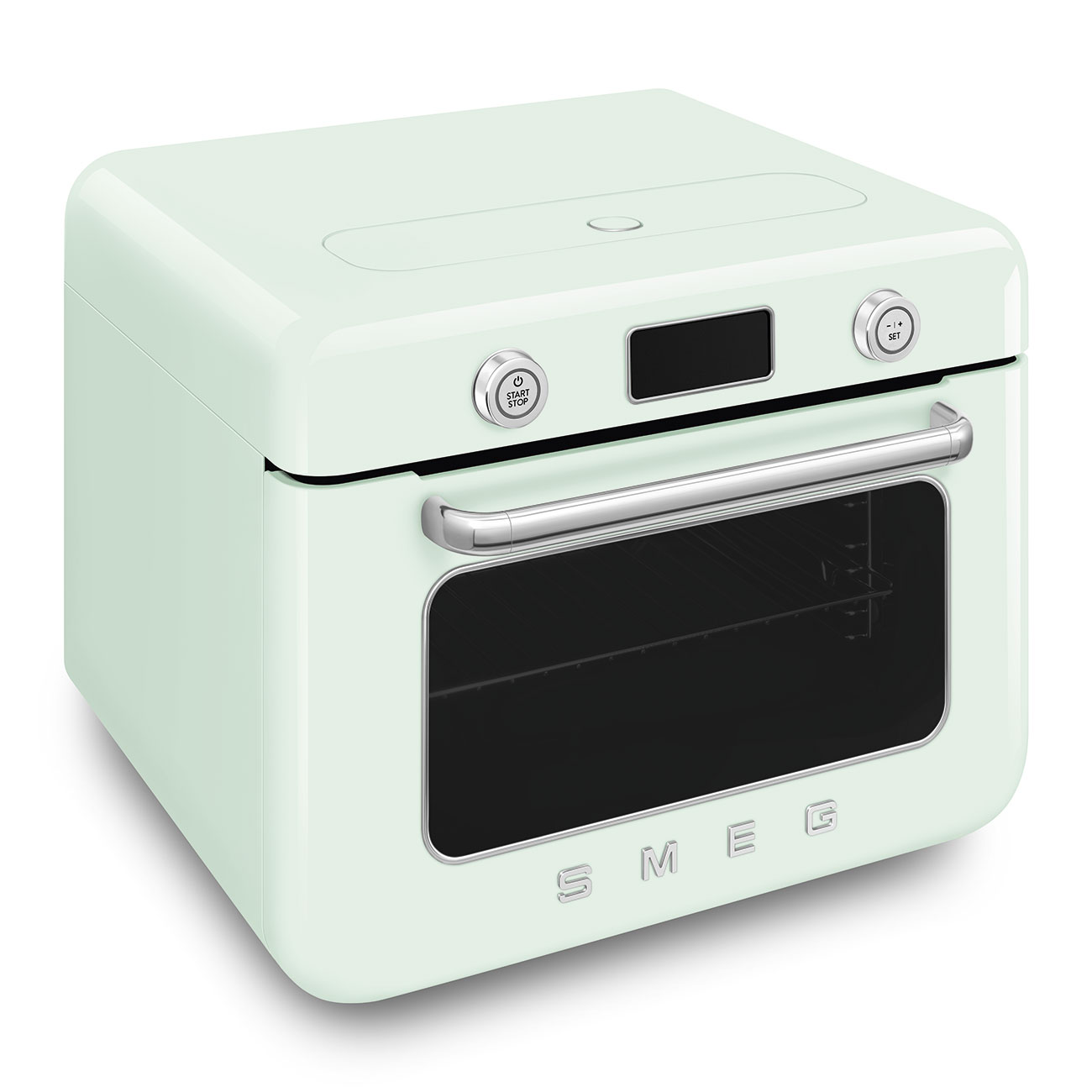 картинка Мини-печь с паром Smeg COF01PGEU постельный зеленый  картинка Мини-печь с паром Smeg COF01PGEU постельный зеленый