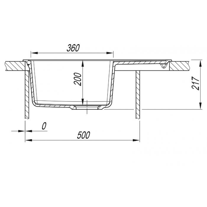 картинка Мойка для кухни Florentina Липси-650 